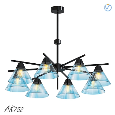 Modern AK752 Chandelier for Stylish Interiors 3D model image 1 