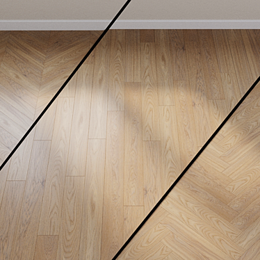 Quick-Step COMPACT Gray Oak Parquet: Extra Matte 3D model image 1 