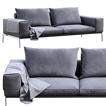 Sleek Lifesteel Sofa: Modern Comfort by Flexform 3D model image 1 