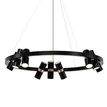 Tunnel LED Pendant Chandelier 3D model image 1 