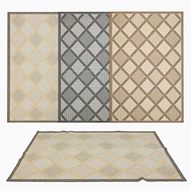 Versatile Rugs Set: 6 Stunning Options 3D model image 1 