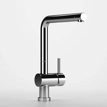 Modern Single Lever Faucet with High Swivel Spout 3D model image 1 