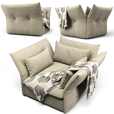 Modern Mariposa Armchair: Stylish Comfort for Your Living Space 3D model image 1 