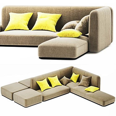 Modern Vray Sofa 67: Luxurious and Compact 3D model image 1 