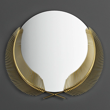 Elegant Brass Sunset Mirror 3D model image 1 