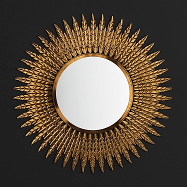 Golden Feather Mirror: Pre-Order for April 3D model image 1 