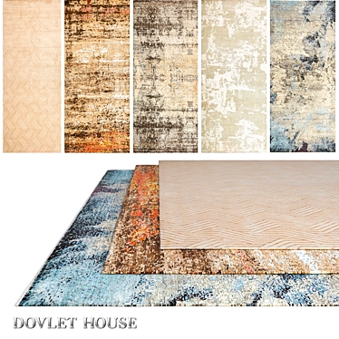 DOVLET HOUSE 5-Piece Carpets Collection 3D model image 1 