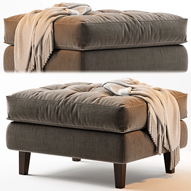 Modern Dennes Ottoman: Stylish and Versatile 3D model image 1 