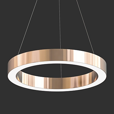 Elegant Bronze Ribbon Chandelier 3D model image 1 