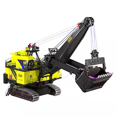 Heavy Duty P&H 4100XPC Electric Rope Shovel 3D model image 1 