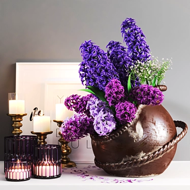Elegant Hyacinth Sculpture 3D model image 1 
