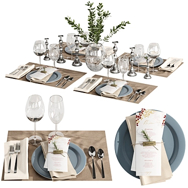 Sleek Table Setting 2014 3D model image 1 