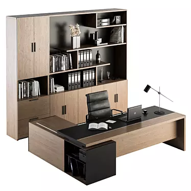 Executive Office Furniture Set 3D model image 1 