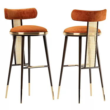 BLAKEY Bar Chair: Stylish and Comfortable 3D model image 1 