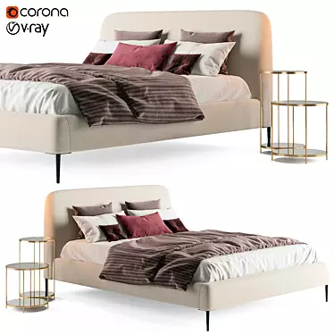 Oscar La Redoute Bed - Modern and Spacious 3D model image 1 