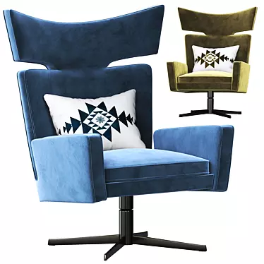 Elegant Swivel Chair Eduardo 3D model image 1 