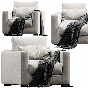 Mauro Armchair: Luxurious Comfort for Your Home 3D model image 1 