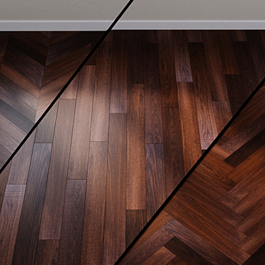 Antique Oak Parquet - Classic Elegance! 3D model image 1 