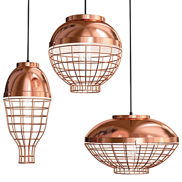 Cuprum Pendant Light by Anzazo: Elegant Illumination Solution 3D model image 1 