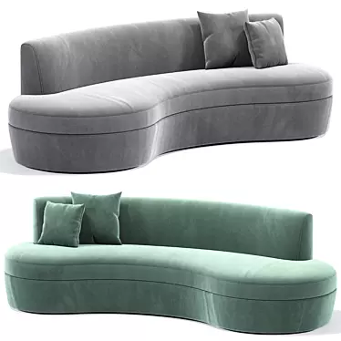 Elegant Curved Sofa by Casamilano 3D model image 1 