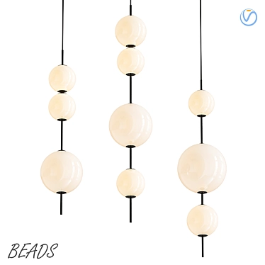 Designer Beads Pendant Light 3D model image 1 