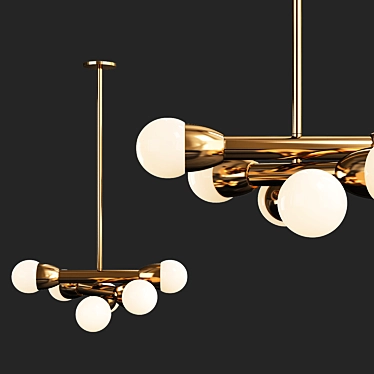 Elegant Bora 6 Chandelier 3D model image 1 