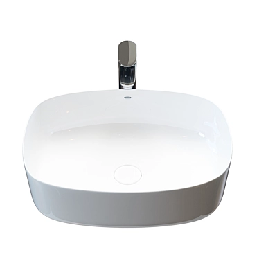 Roca Inspira Soft Washbasin - Sleek & Modern 3D model image 1 