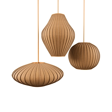 Akari Bubble Pendant 3D Model: Elegant Chandelier Design 3D model image 1 