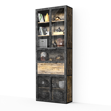 Industrial Chic Bookcase 3D model image 1 