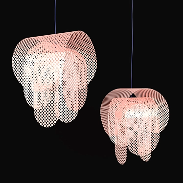 Pinka: Stylish Metal Pendant Light 3D model image 1 