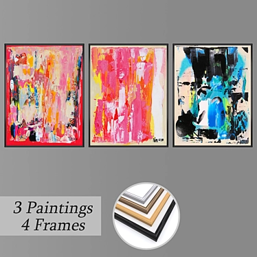 Diverse Set of Wall Paintings 3D model image 1 