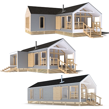 Title: Modern Barnhouse 3D model image 1 