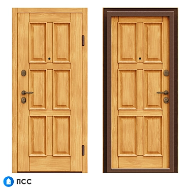 Classic Eco Entrance Door (Eco-80) - PSS 3D model image 1 