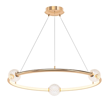 Shimmering Halo Pendant Chandelier 3D model image 1 