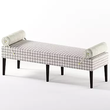 Elegant Upholstered Couch 3D model image 1 