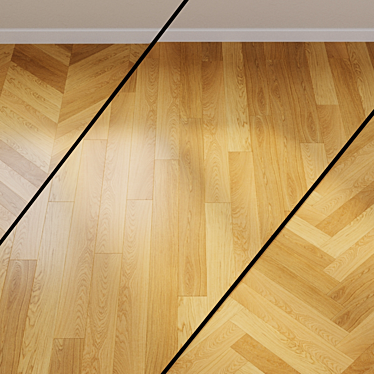 Haro 4000 Oak Exclusive: Premium Parquet Board 3D model image 1 