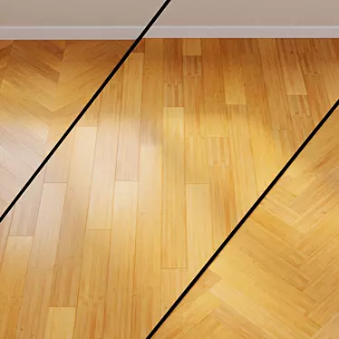 Natural Bamboo Parquet Flooring 3D model image 1 