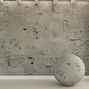 Vintage Concrete Wall Texture 3D model image 1 