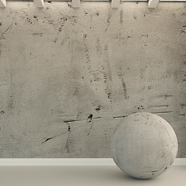 Vintage Concrete Wall 3D model image 1 