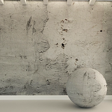 Vintage Concrete Wall Texture 3D model image 1 