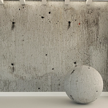 Title: 
Time-Worn Concrete Wall 3D model image 1 