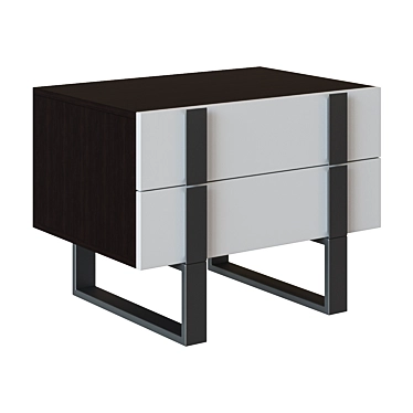 Modern Gray Bedside Table: CP1706-H-GRIS RAL7037 3D model image 1 