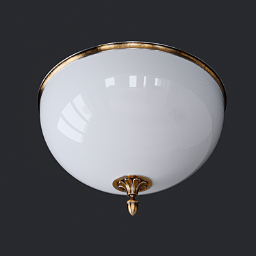 Elegant Ravenscourt Flush Ceiling Light 3D model image 1 