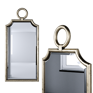 Elegant Gold Piedmont Mirror 3D model image 1 