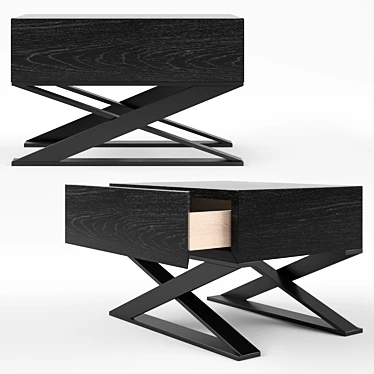 Moda Loft Walle Nightstand: Sleek and Stylish Bedside Storage 3D model image 1 