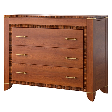Modern 4-Drawer Chest - Solomando 3D model image 1 