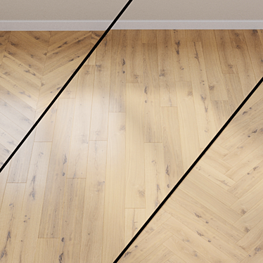 HARO PARQUET 4000 Oak Puro White Plank 3D model image 1 