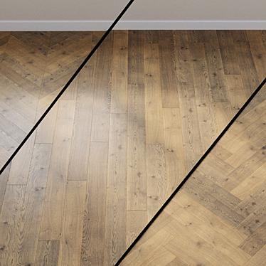 Gray Tabaco Oak Parquet Board 3D model image 1 