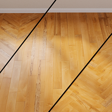 HARO PARQUET 4000 Beech Plank: Steamed, Universal, Top Connect 3D model image 1 