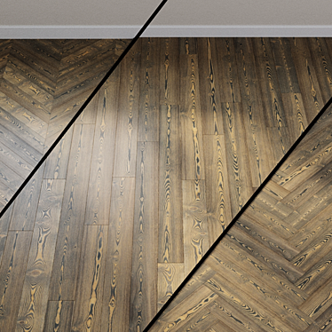 Haro 4000 Strip Tobacco Larch Parquet 3D model image 1 